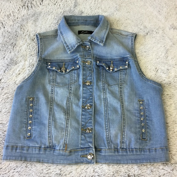 Earl Jeans Light Blue Denim Vest - Picture 4 of 11